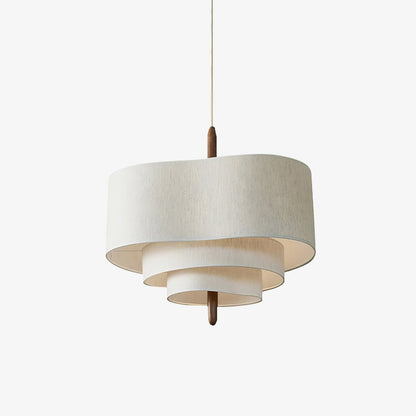 Layered Linen Pendant Light