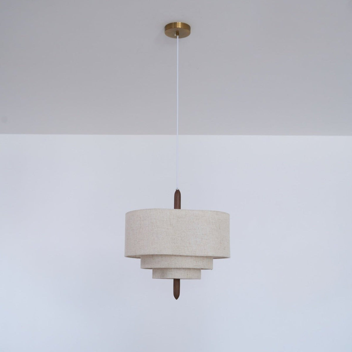 Layered Linen Pendant Light
