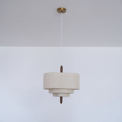 Layered Linen Pendant Light