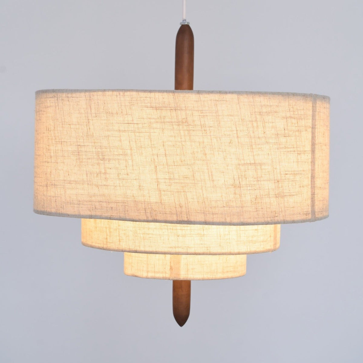 Layered Linen Pendant Light