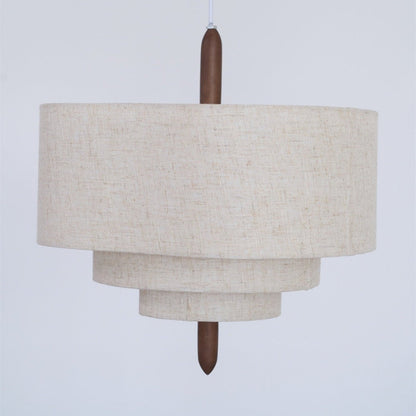 Layered Linen Pendant Light