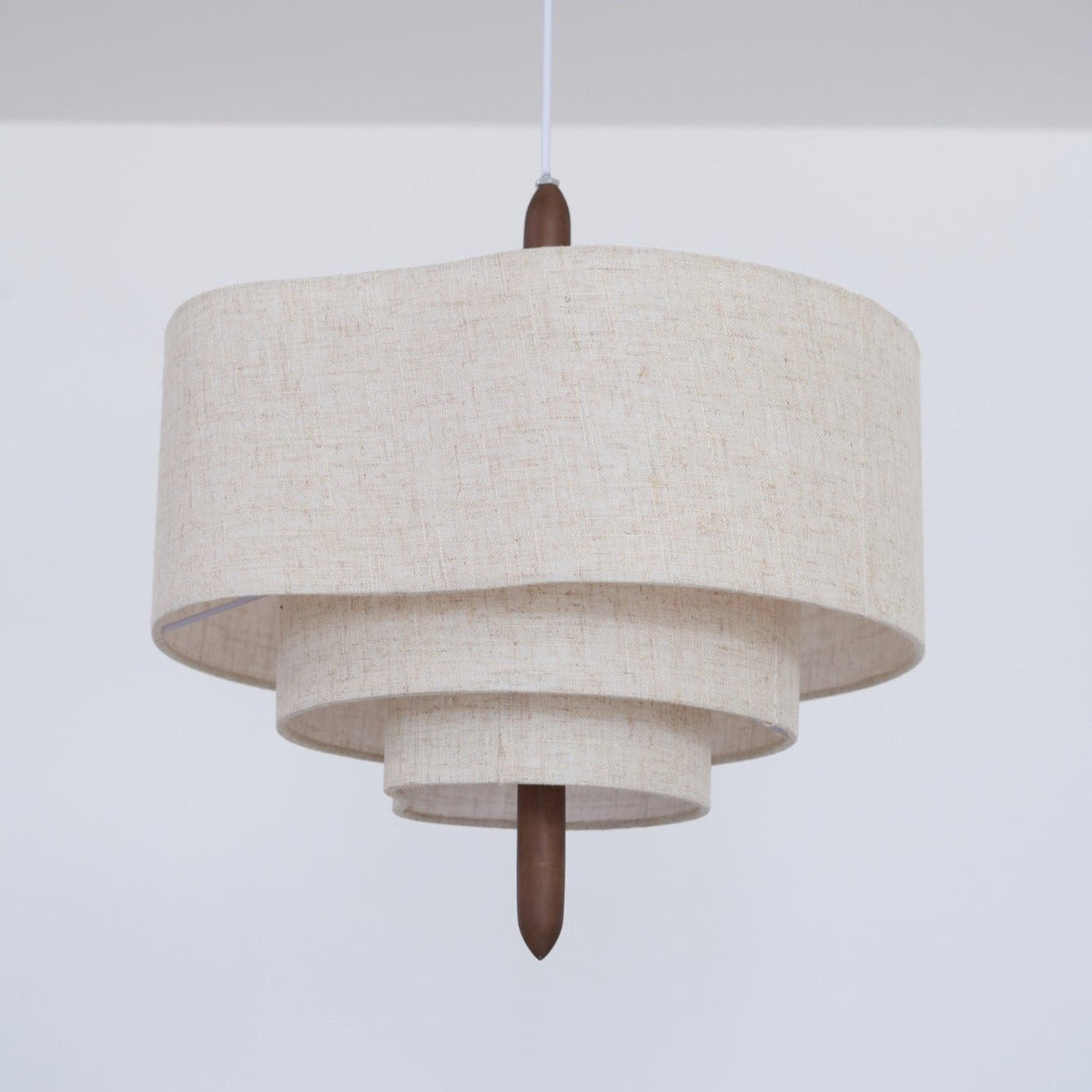 Layered Linen Pendant Light