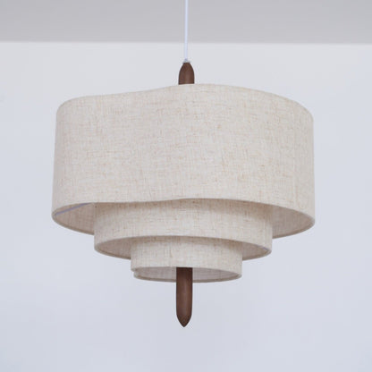 Layered Linen Pendant Light