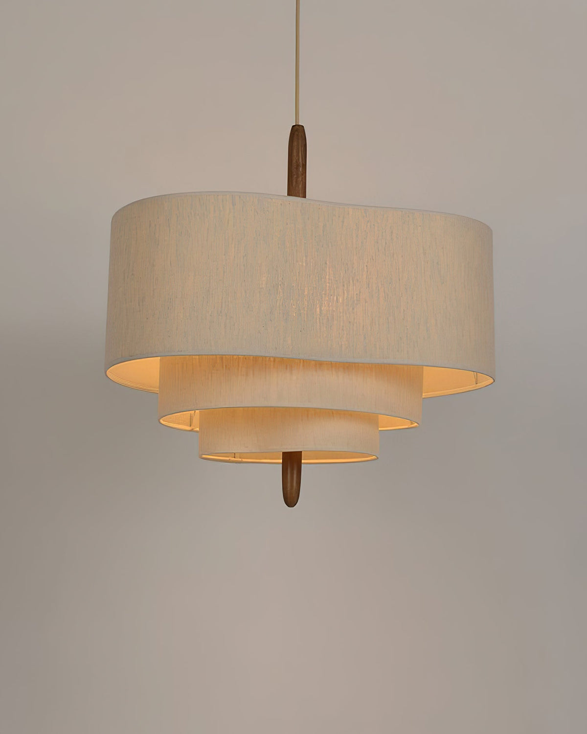 Layered Linen Pendant Light