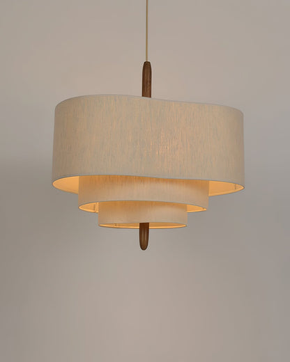Layered Linen Pendant Light