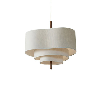 Layered Linen Pendant Light