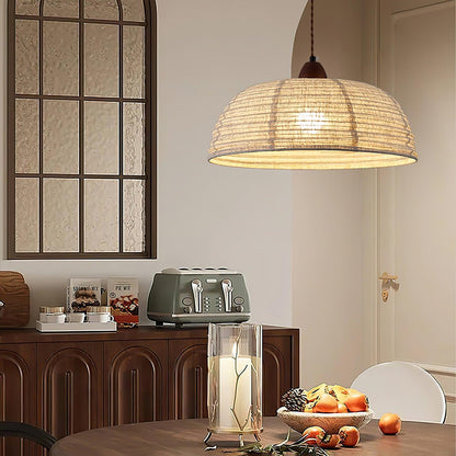Woven Bell Pendant Light