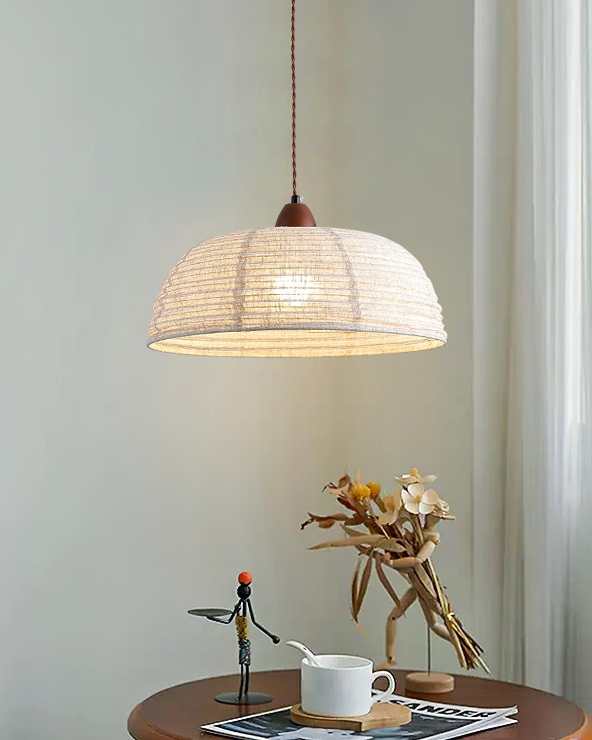 Woven Bell Pendant Light