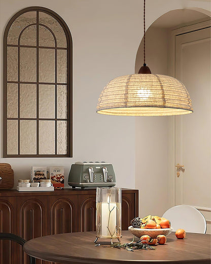 Woven Bell Pendant Light