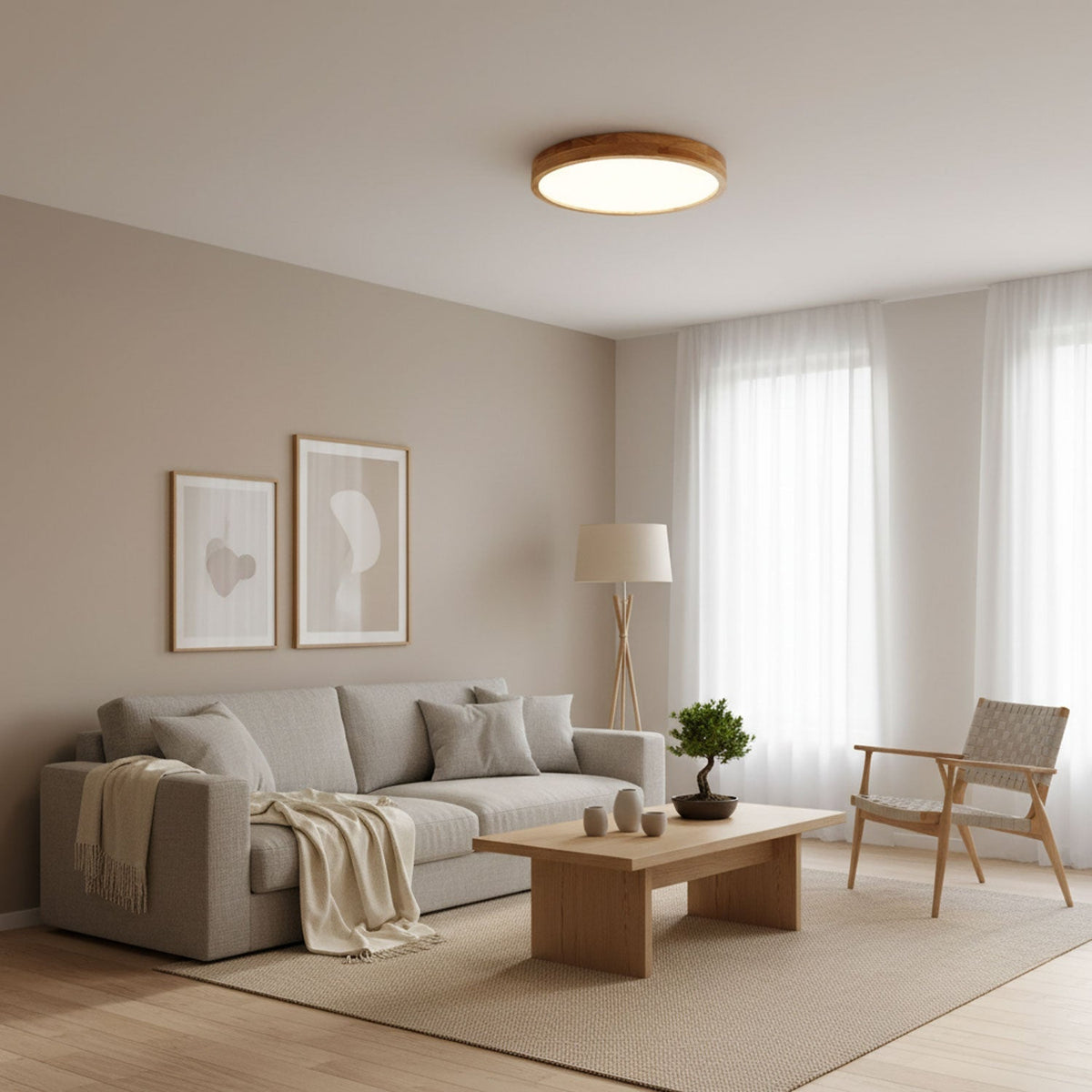 Ledge Timber Ceiling Light