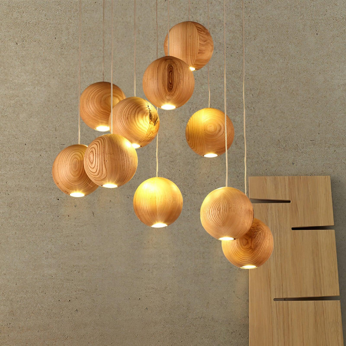 Timber Cluster Pendant Light