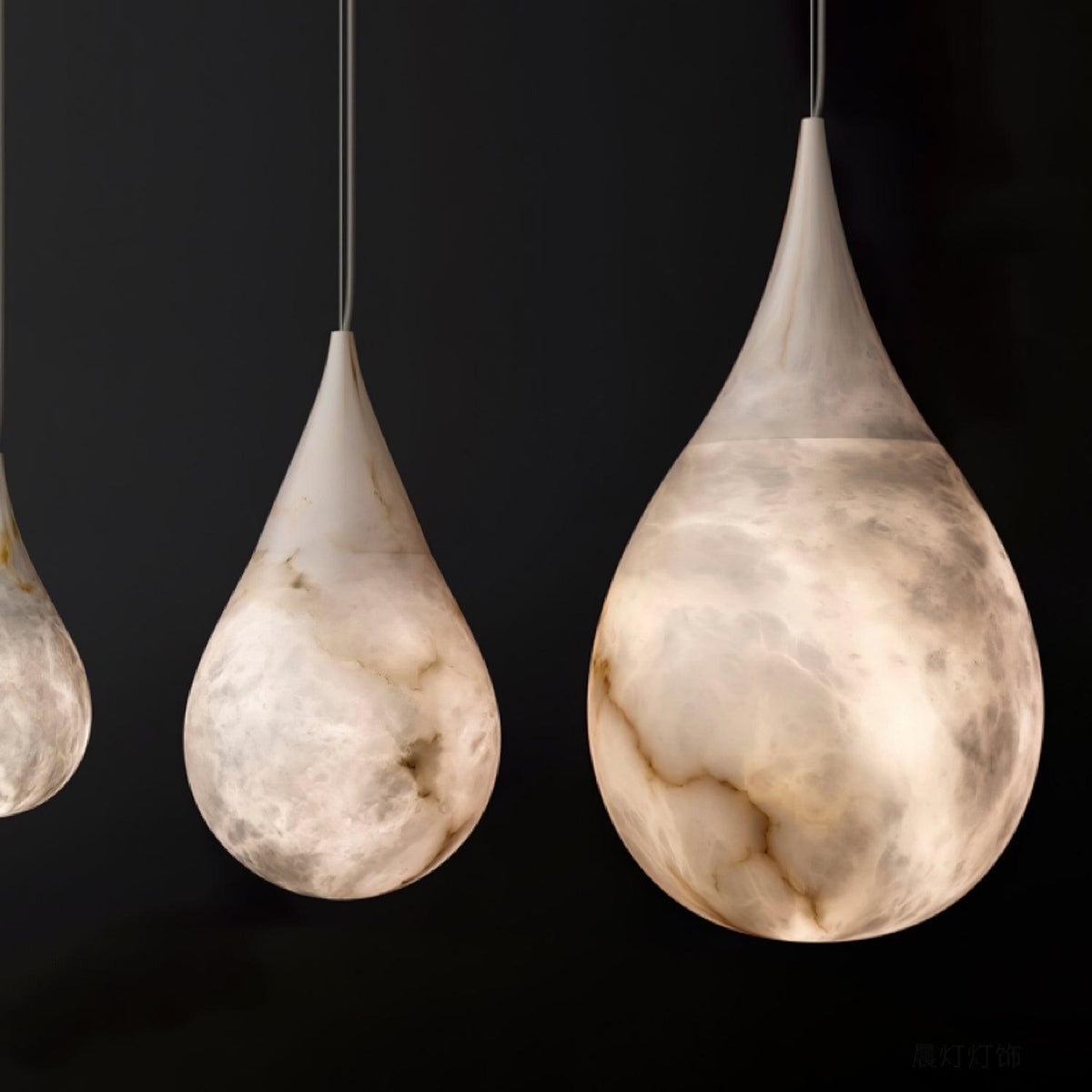 Drop Stone Pendant Light