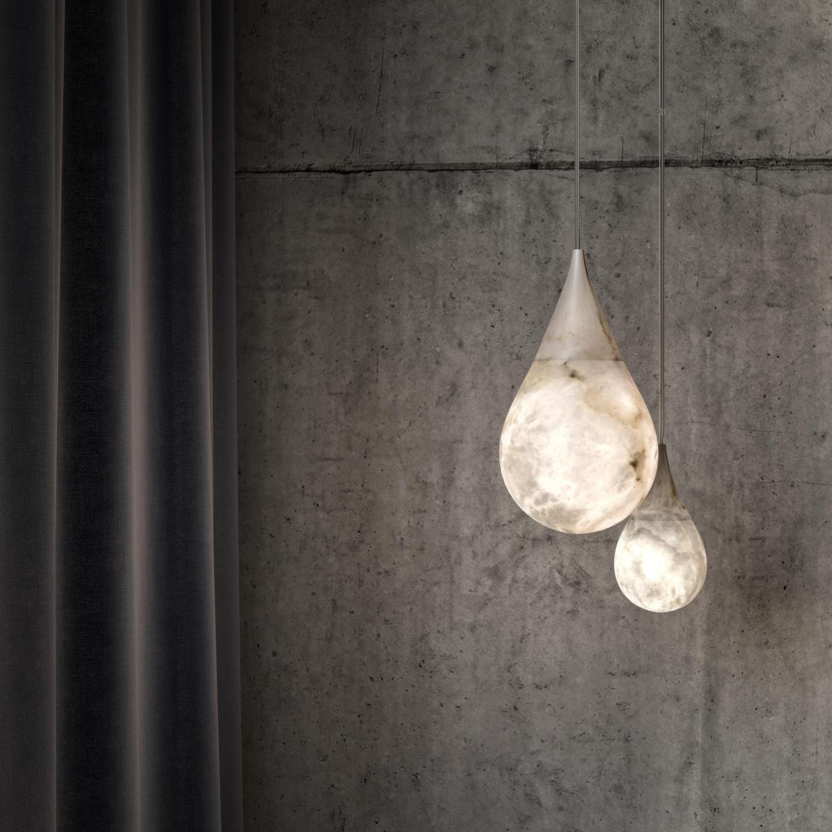 Drop Stone Pendant Light