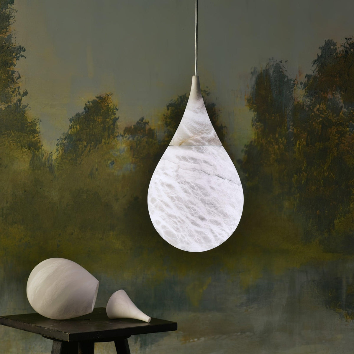 Drop Stone Pendant Light