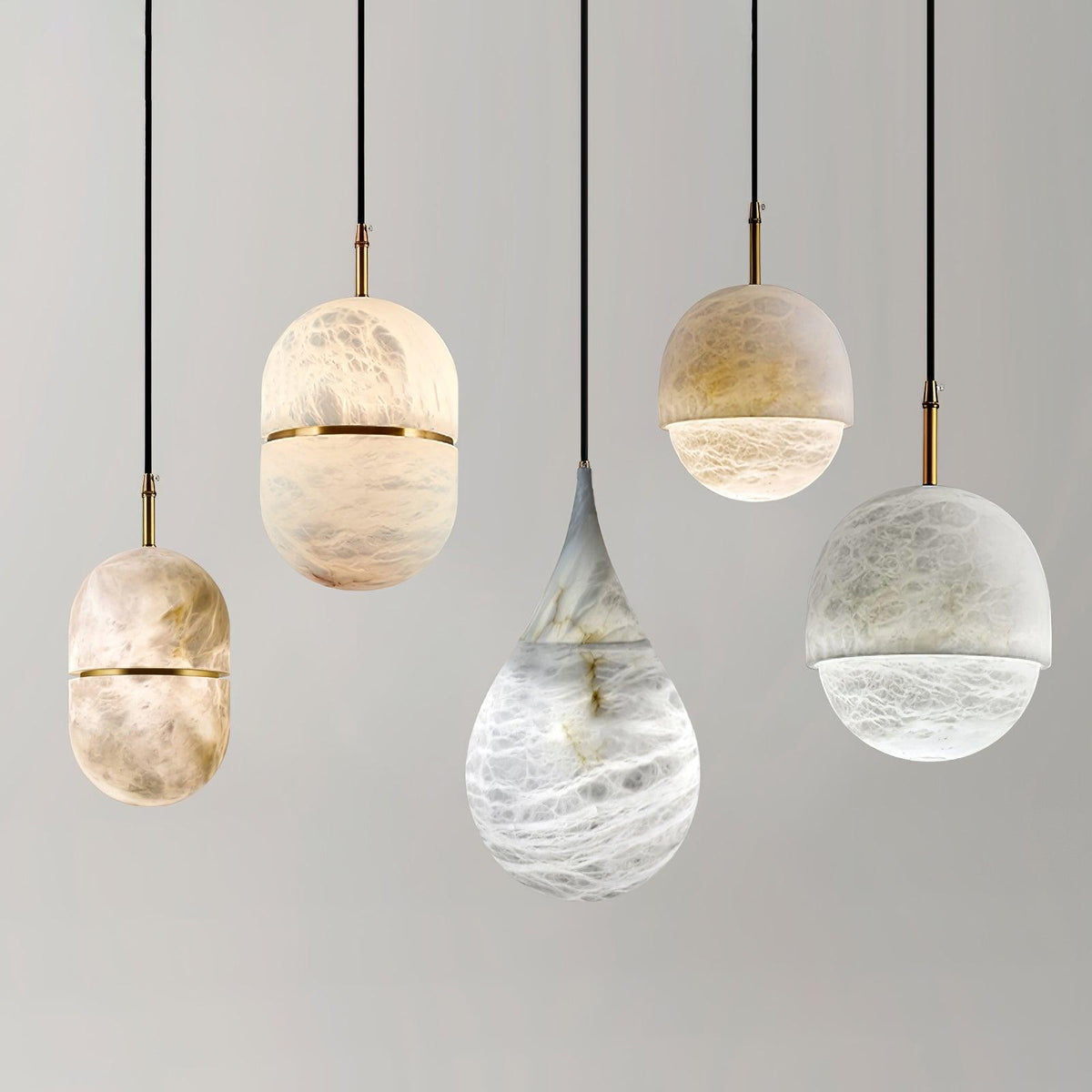 Drop Stone Pendant Light