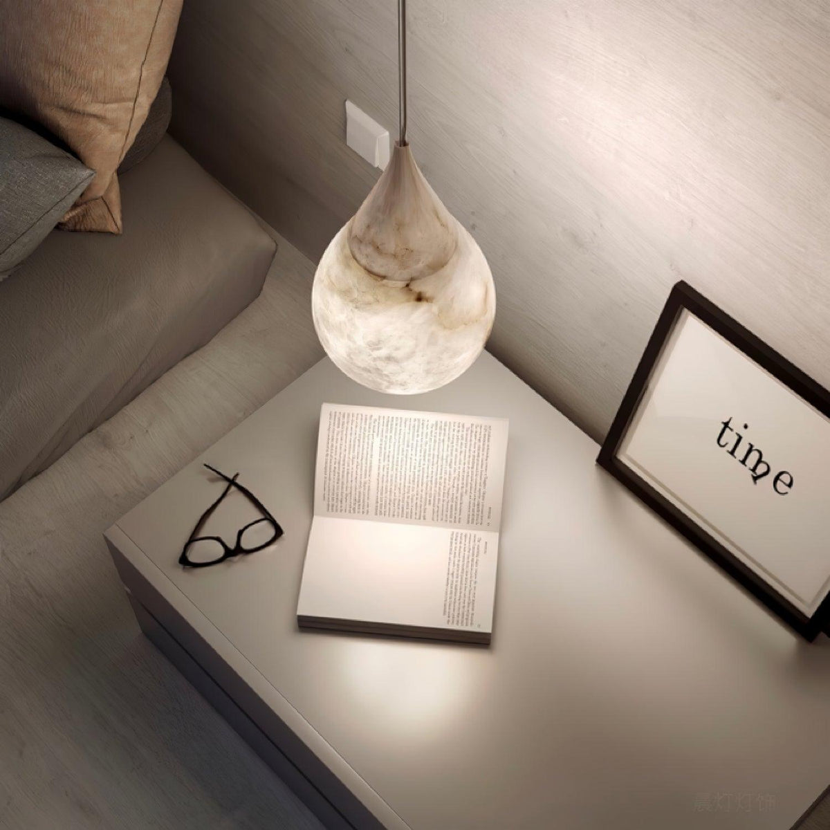 Drop Stone Pendant Light