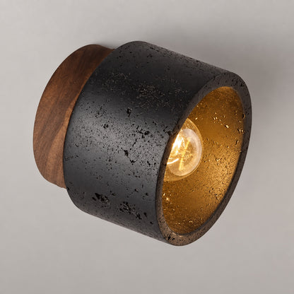 Schuine productweergave van de Basalt Cylinder plafondlamp