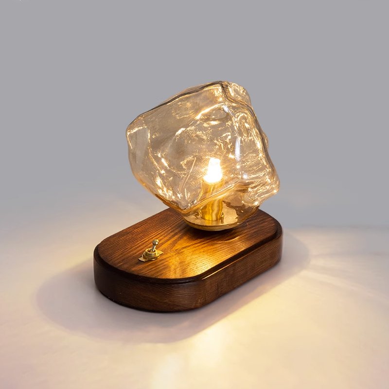 Amber Block Table Lamp