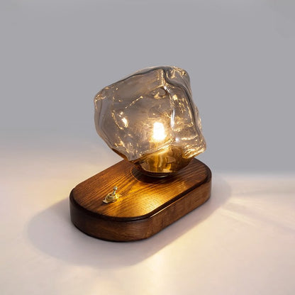 Amber Block Table Lamp